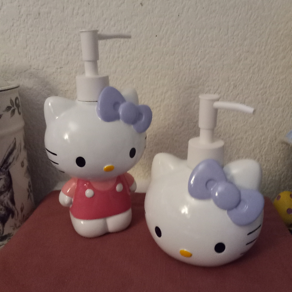 Hello Kitty soap dispensers.